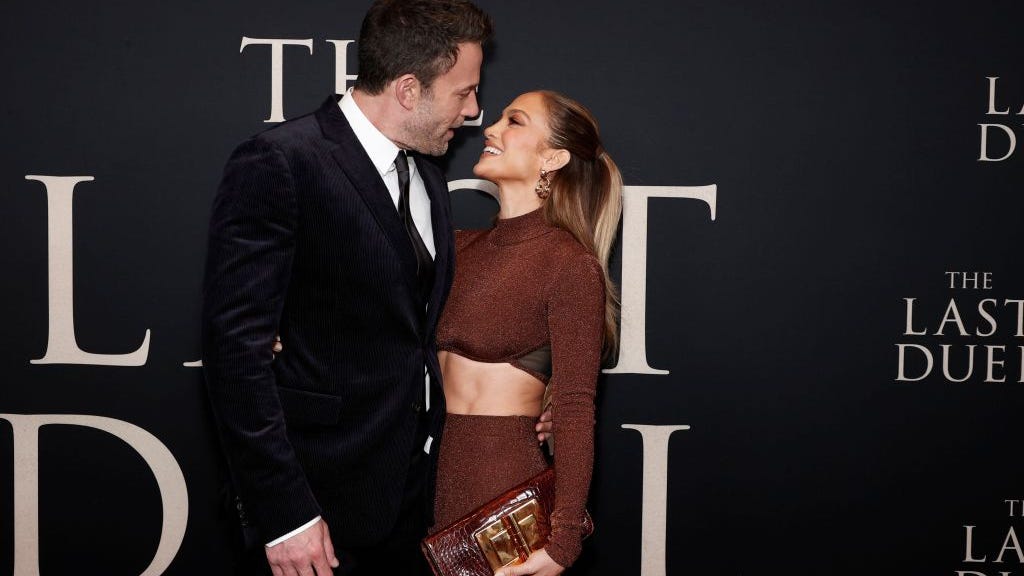 PHOTOS: Ben Affleck and Jennifer Lopez get cuddly on the red carpet at ‘The Last Duel’ premiere