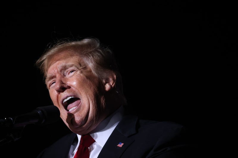 Former President Donald Trump speaks to supporters during a rally at the Iowa State Fairgrounds on October 09, 2021 in Des Moines, Iowa. This is Trump's first rally in Iowa since the 2020 election. (Photo by Scott Olson/Getty Images)