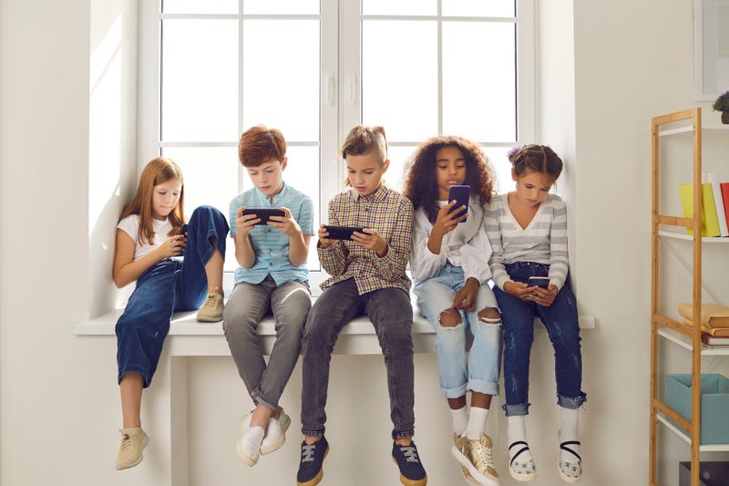 Kids on phones