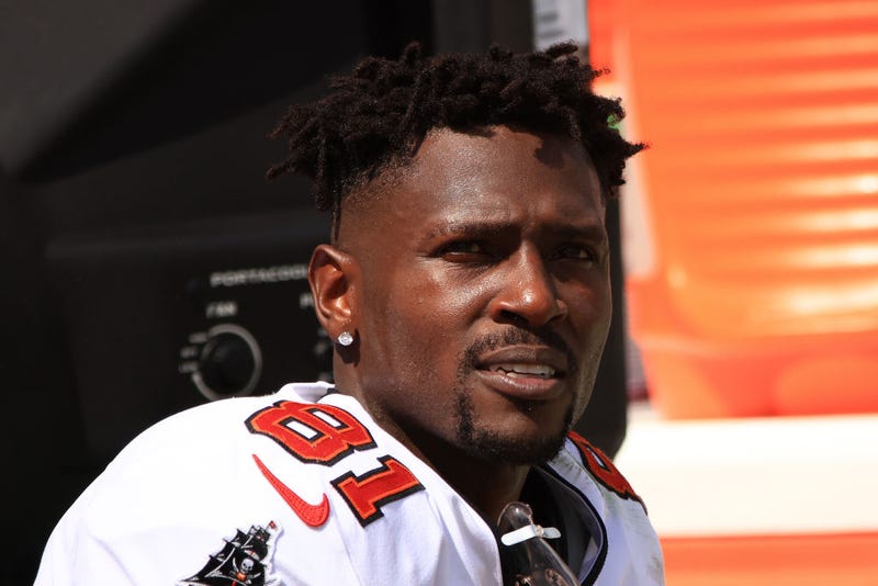 Antonio Brown of the Tampa Bay Buccaneers during a game against the Miami Dolphins on Oct. 10, 2021.