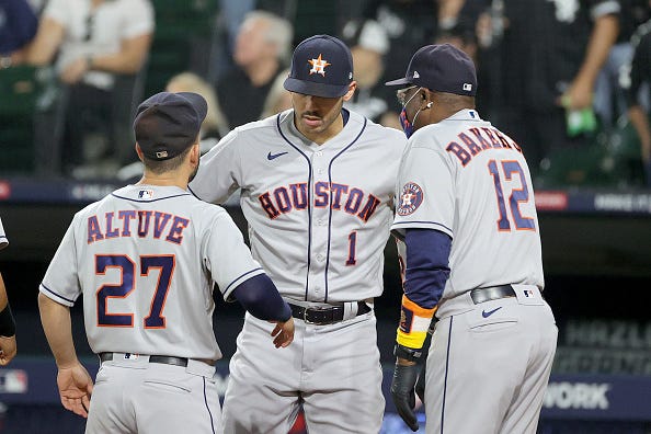Dusty Baker, Jose Altuve, Carlos Correa