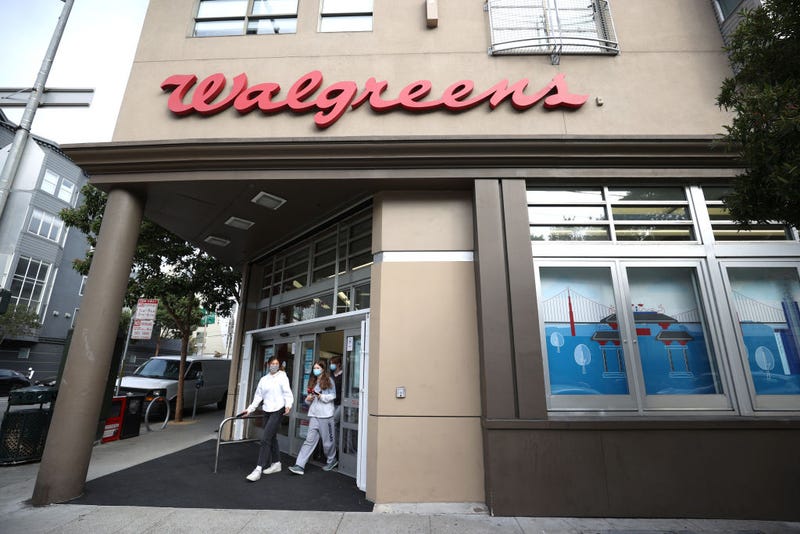 Customers leave a Walgreens store that is set to be closed in the coming weeks on October 13, 2021 in San Francisco, California.