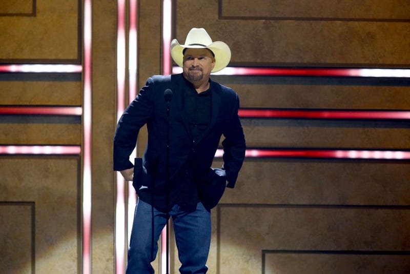 arth Brooks speaks onstage during 2021 CMT Artist Of The Year at Schermerhorn Symphony Center on October 13, 2021 in Nashville, Tennessee. 