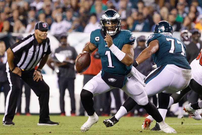 Jalen Hurts, #1 of the Philadelphia Eagles