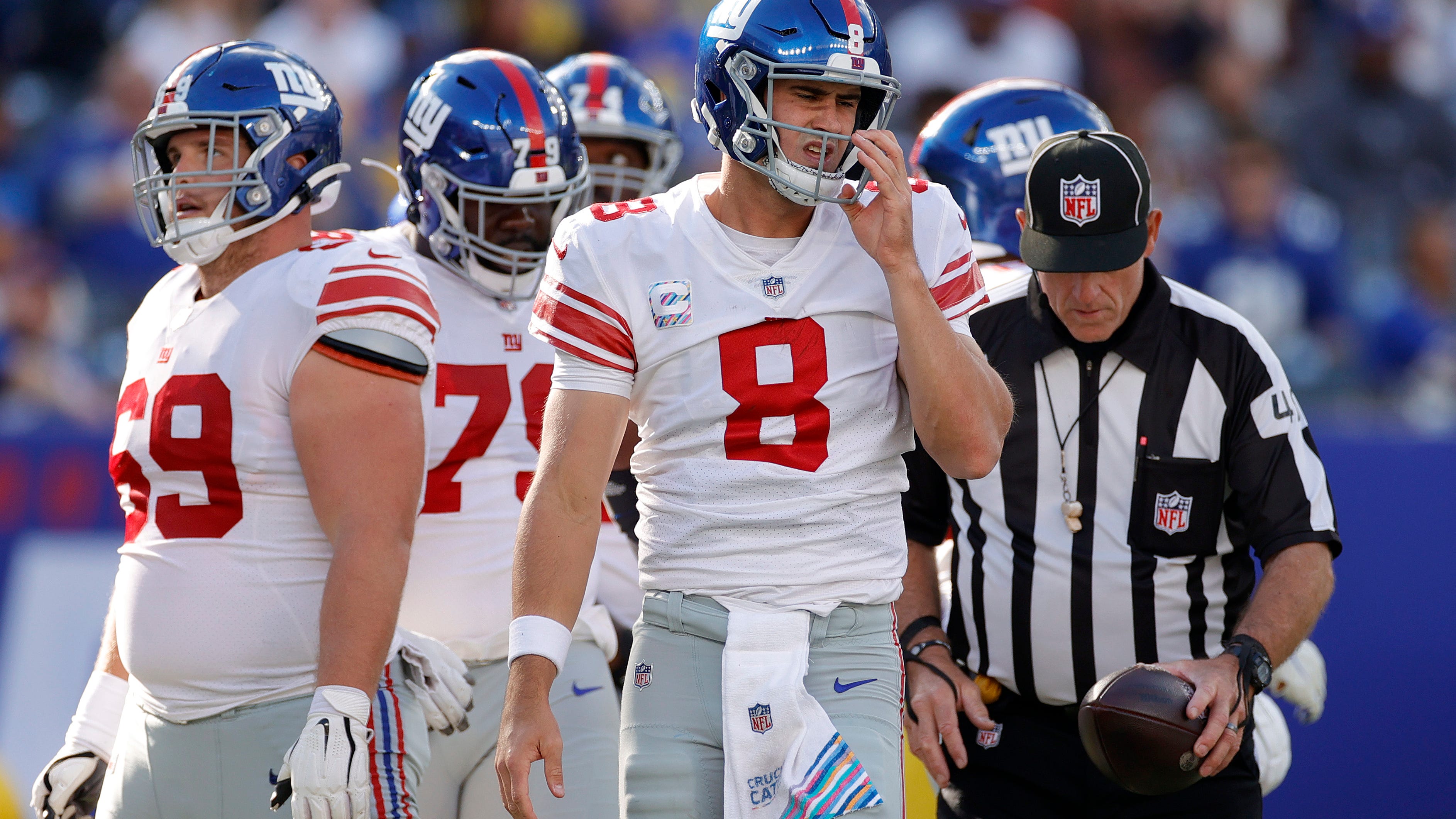 Giants quarterback Daniel Jones reflects on performance in return, 38-11 loss to Rams
