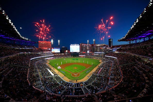 Truist Park is the home of the Braves.