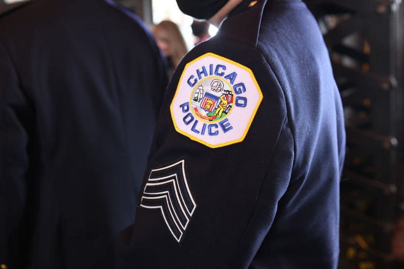 Police officers attend a Chicago Police Department promotion and graduation ceremony on October 20, 2021 in Chicago, Illinois.
