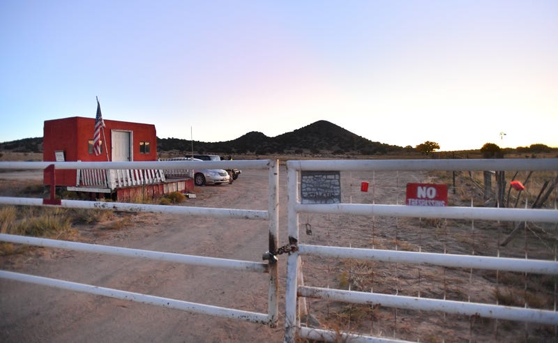 metal gate outside desert ranch