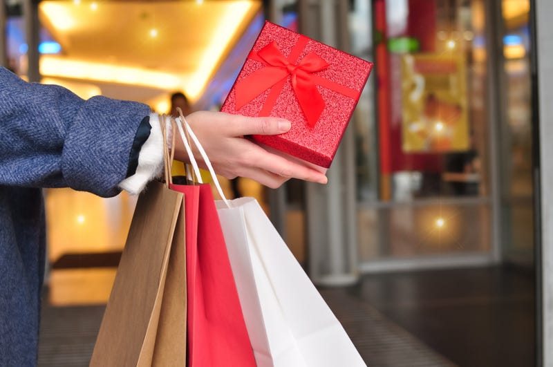 Person holiday shopping.
