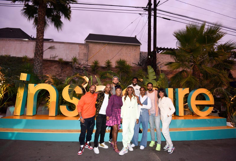 Tristen J. Winger, Leonard Robinson, Sarunas Jackson, Courtney A. Taylor, Yvonne Orji, Jean Elie, Issa Rae, Jay Ellis and Christina Elmore attend HBO Celebrates The Final Season Of 'Insecure' With Insecure Fest on October 23, 2021 in Los Angeles, California. 