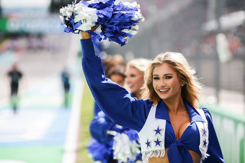 Dallas Cowboys Cheerleaders during the F1 Grand Prix of USA at Circuit of The Americas on October 24, 2021 in Austin, Texas.
