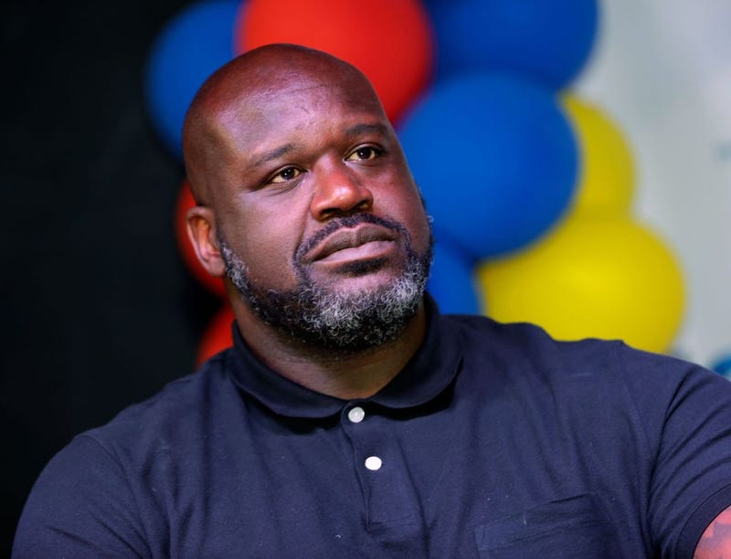  Former NBA player Shaquille O'Neal attends the unveiling of the Shaq Courts at the Doolittle Complex donated by Icy Hot and the Shaquille O'Neal Foundation in partnership with the city of Las Vegas on October 23, 2021 in Las Vegas, Nevada