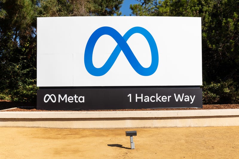 Facebook debuts its new company brand, Meta, at their headquarters on October 28, 2021 in Menlo Park, California.