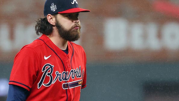 Ian Anderson pulled after 5 no-hit innings in Game 3 of World Series