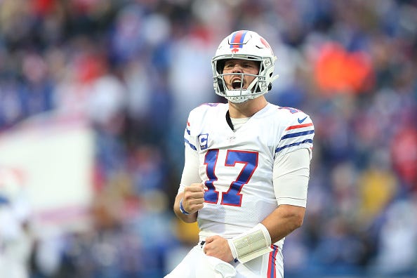 Josh Allen is the No. 2 quarterback in the NFL for 2022. 