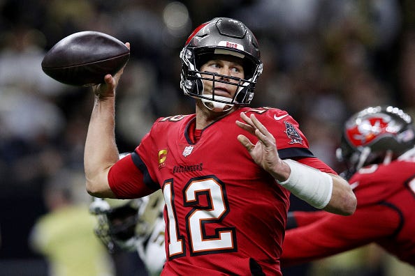 Tom Brady and the Buccaneers are wearing their red uniform tops in Week 1. 