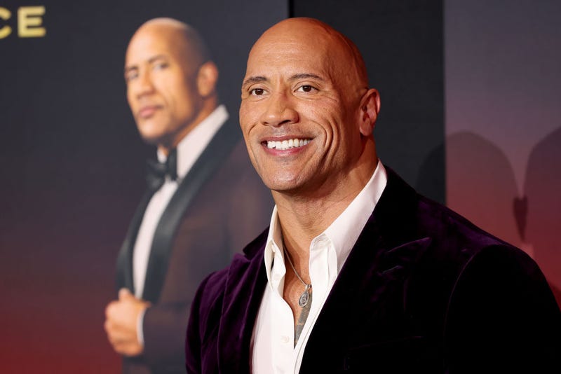 Dwayne Johnson attends the World Premiere Of Netflix's "Red Notice" at L.A. LIVE on November 03, 2021 in Los Angeles, California
