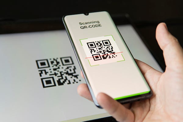 Scanning a QR code