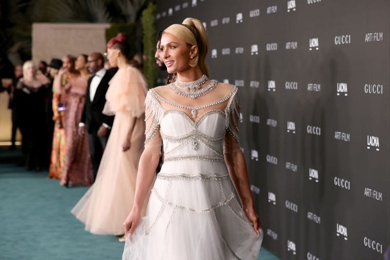Paris Hilton attends the 10th Annual LACMA ART+FILM GALA honoring Amy Sherald, Kehinde Wiley, and Steven Spielberg presented by Gucci at Los Angeles County Museum of Art on November 06, 2021 in Los Angeles, California