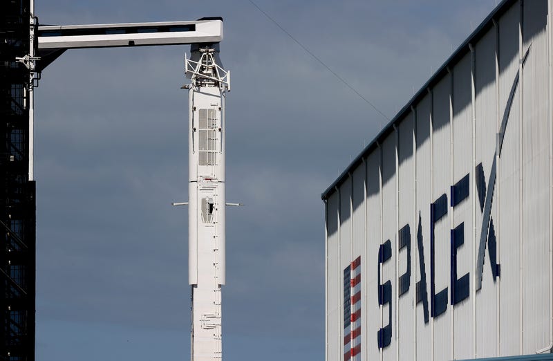The SpaceX Falcon 9 rocket and Crew Dragon capsule on launch Pad 39A at NASA's Kennedy Space Center on November 09, 2021 in Cape Canaveral, Florida.