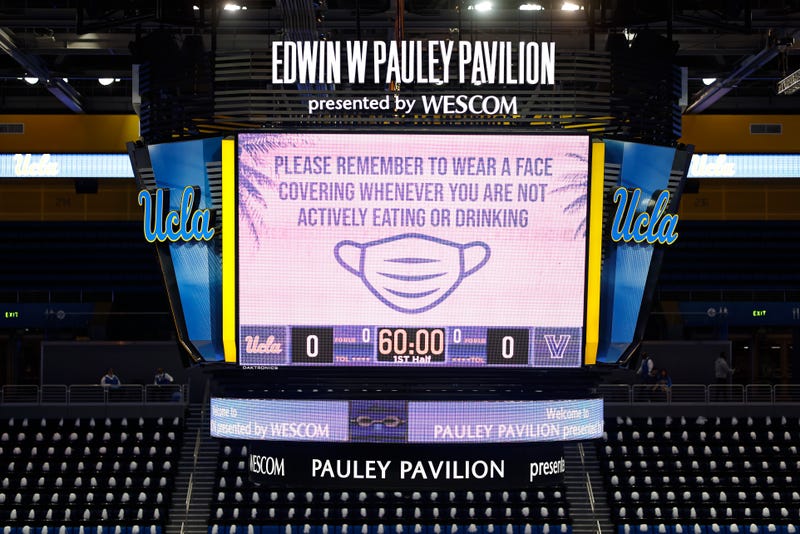 NOVEMBER 12: A general view prior to a game between the UCLA Bruins and the Villanova Wildcats at UCLA Pauley Pavilion on November 12, 2021 in Los Angeles, California.