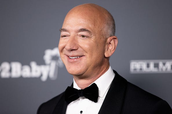 Jeff Bezos attends the Baby2Baby 10-Year Gala presented by Paul Mitchell at Pacific Design Center on November 13, 2021 in West Hollywood, California. 
