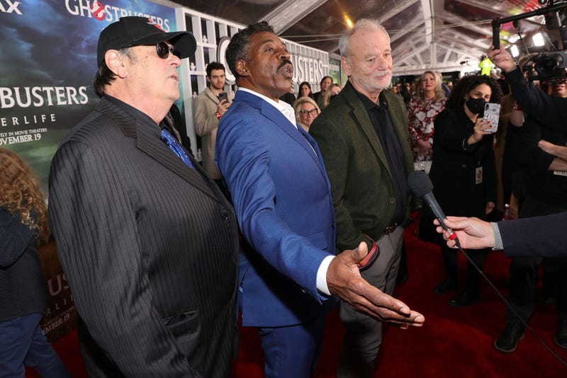 Dan Aykroyd, Ernie Hudson and Bill Murray attend the GHOSTBUSTERS: AFTERLIFE World Premiere on November 15, 2021 in New York City.