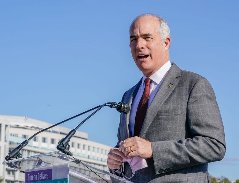 Senator Bob Casey (D-PA) speaks at the "Time to Deliver"