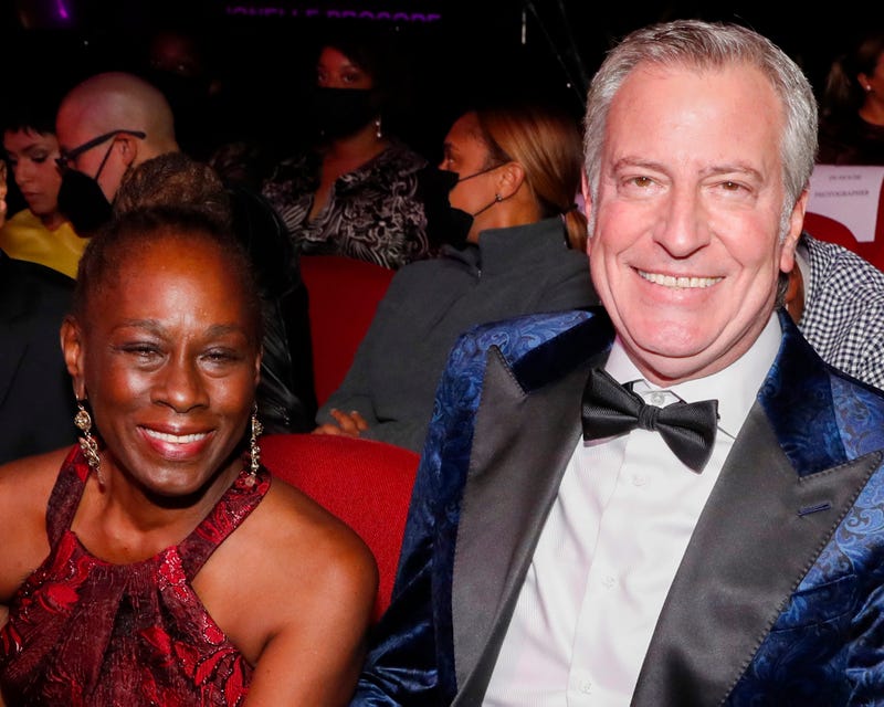 Chirlane McCray and Bill de Blasio attend The “2021 Soul Train Awards” Presented By BET at World Famous Apollo on November 20, 2021 in New York City