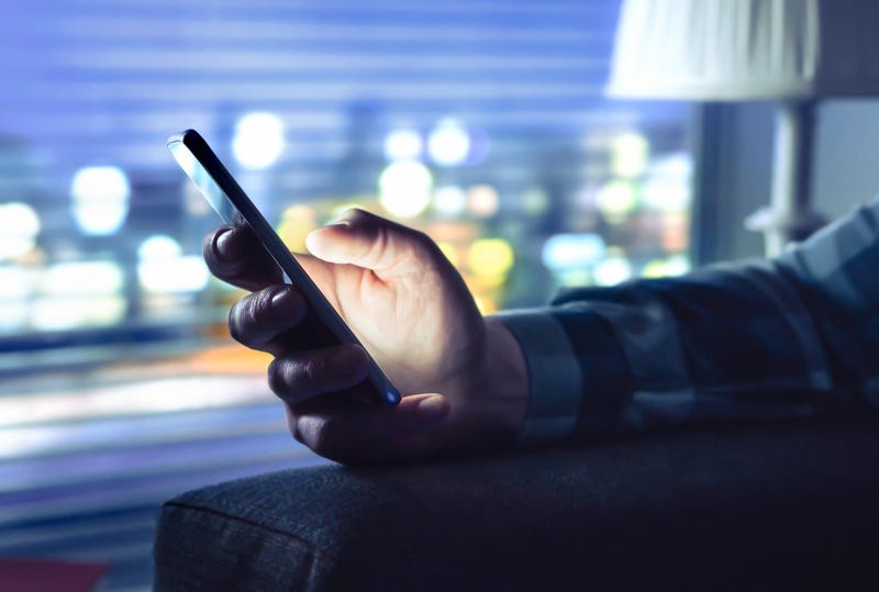 Person receiving a phone call