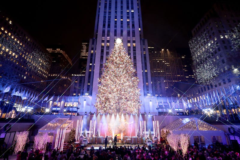 Rockefeller Center during the Christmas tree lighting ceremony on Dec. 1, 2021
