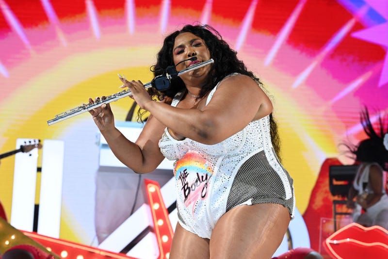Lizzo performs live from Miami Beach at the Platinum Studio for American Express UNSTAGED Final 2021 Performance at Miami Beach EDITION on December 04, 2021 in Miami Beach, Florida.