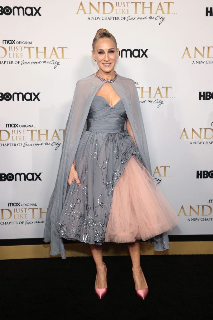 Sarah Jessica Parker attends HBO Max's premiere of "And Just Like That" at Museum of Modern Art on December 08, 2021 in New York City.
