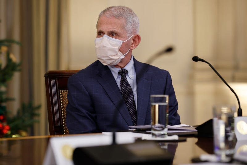 Dr. Anthony Fauci, chief medical advisor to U.S. President Joe Biden and members of the White House COVID-19 Response Team meet in the State Dining Room at the White House on December 09, 2021 in Washington, DC. According to the White House, Biden and Vice President Kamala Harris received information about the latest developments related to the Omicron variant. (Photo by Chip Somodevilla/Getty Images)