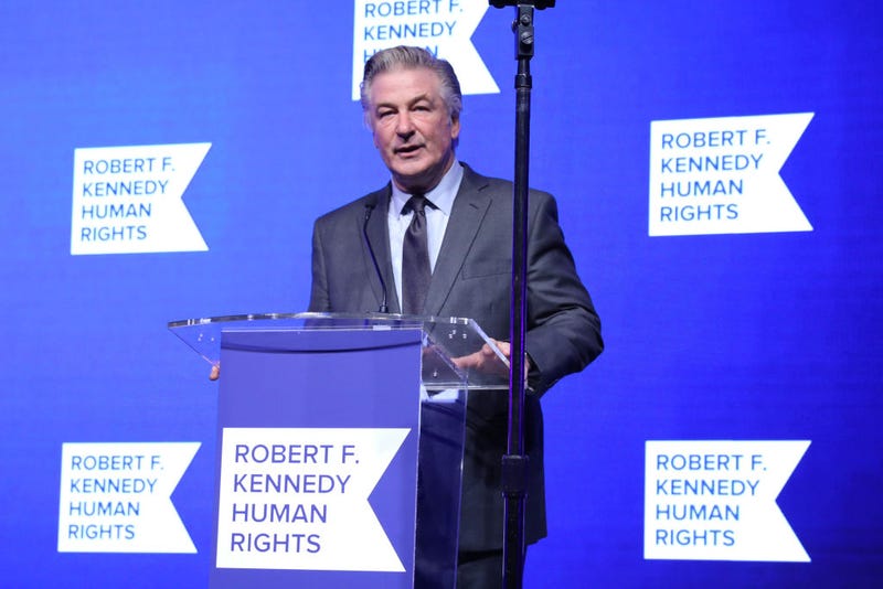 Alec Baldwin speaks onstage during the 2021 Robert F. Kennedy Human Rights Ripple of Hope Award Gala on December 09, 2021 in New York City. (Photo by Monica Schipper/Getty Images for Robert F. Kennedy Human Rights)