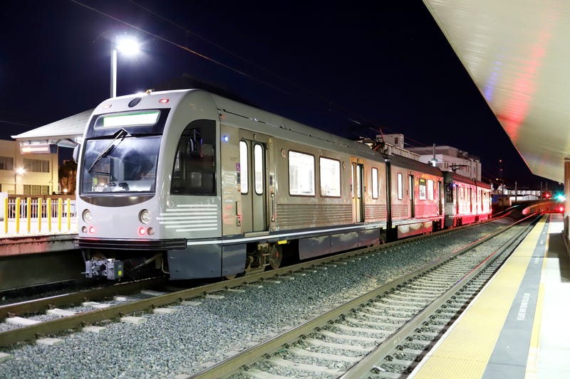 metro train at station