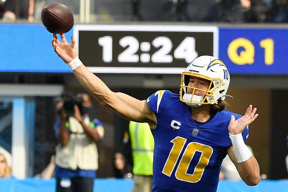 Justin Herbert is the No. 5 quarterback in the NFL for the 2022 season. 