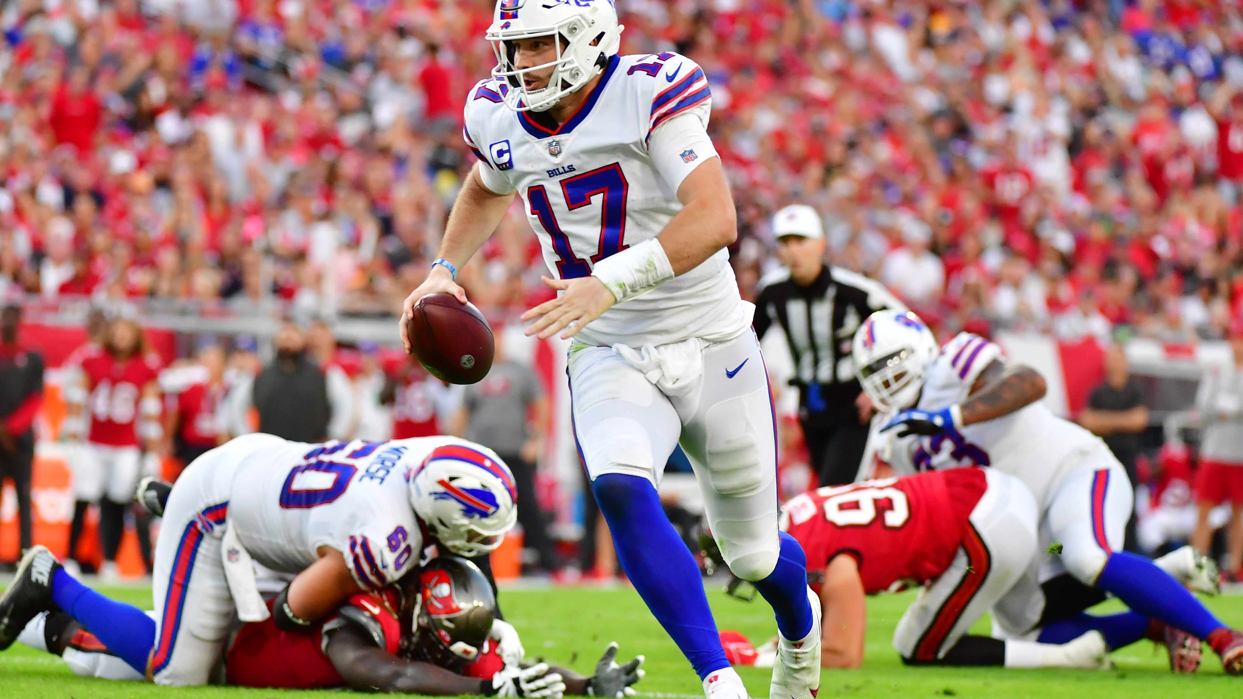 Josh Allen day-to-day with foot sprain; has chance to play against Carolina