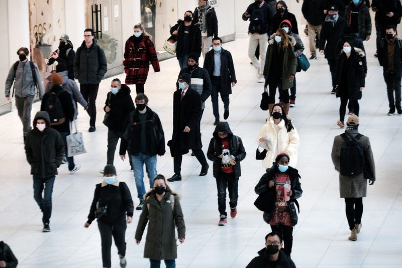 crowd wearing masks