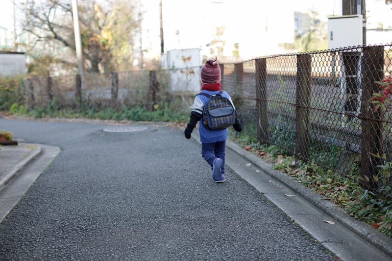 Child wandering away from school
