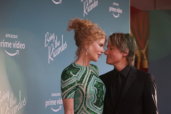 Nicole Kidman and Keith Urban attend the Australian premiere of Being The Ricardos at the Hayden Orpheum Picture Palace