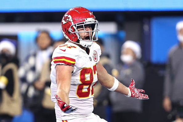 Travis Kelce and the Chiefs will play in Denver in Week 14. 