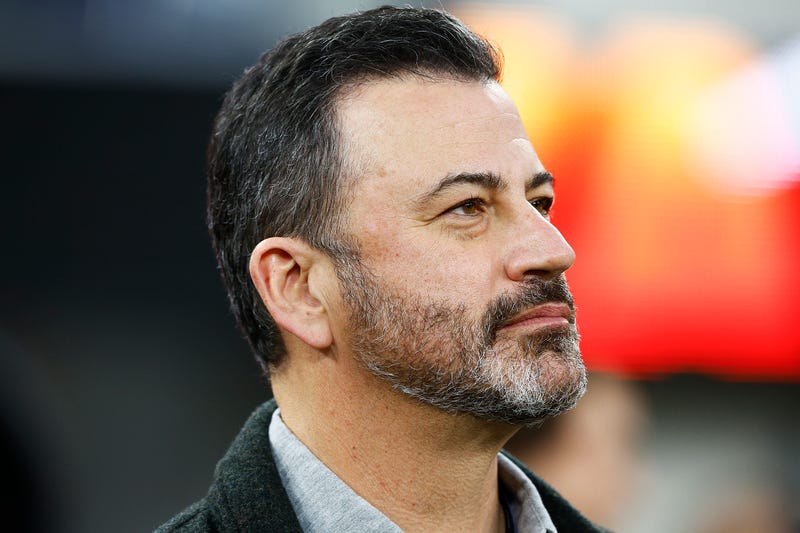 Jimmy Kimmel looks on from the sidelines before the game between the Oregon State Beavers and the Utah State Aggies in the Jimmy Kimmel LA BOWL Presented by Stifel at SoFi Stadium on December 18, 2021 in Inglewood, California.
