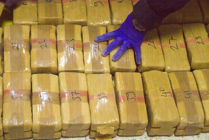 bricks of drugs confiscated