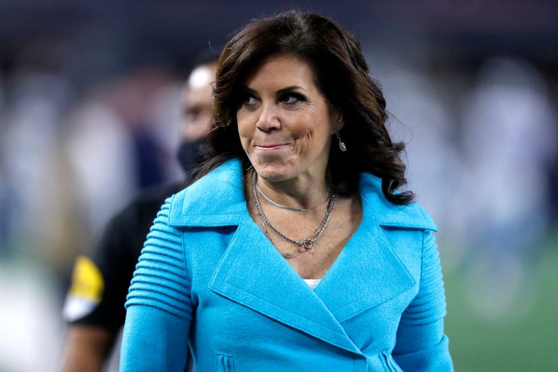 NBC "Sunday Night Football" sideline reporter Michele Tafoya on the field prior to a game between the Washington Football Team and Dallas Cowboys at AT&T Stadium on December 26, 2021 in Arlington, Texas. She's now entering politics, running for Minnesota's U.S. Senate seat.