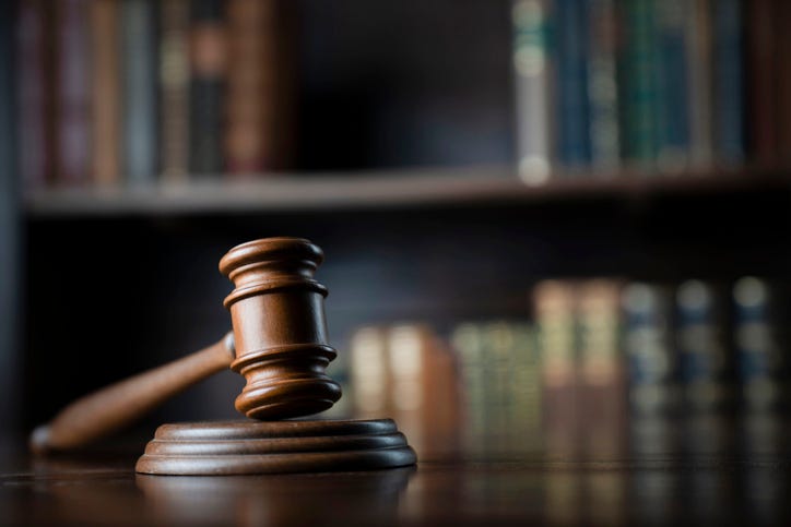 Office in a courtroom