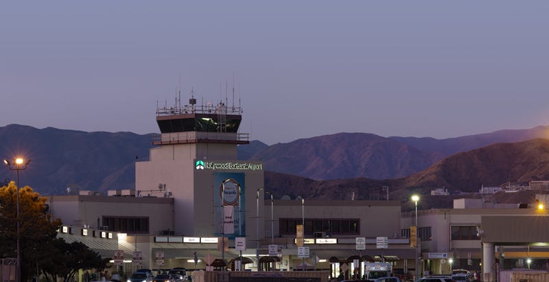 hollywood burbank airport at dusk