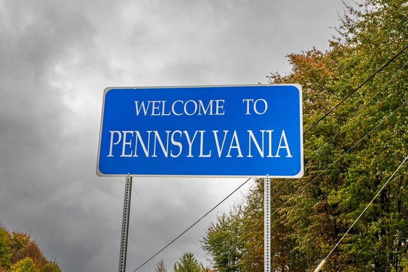 welcome to Pennsylvania sign