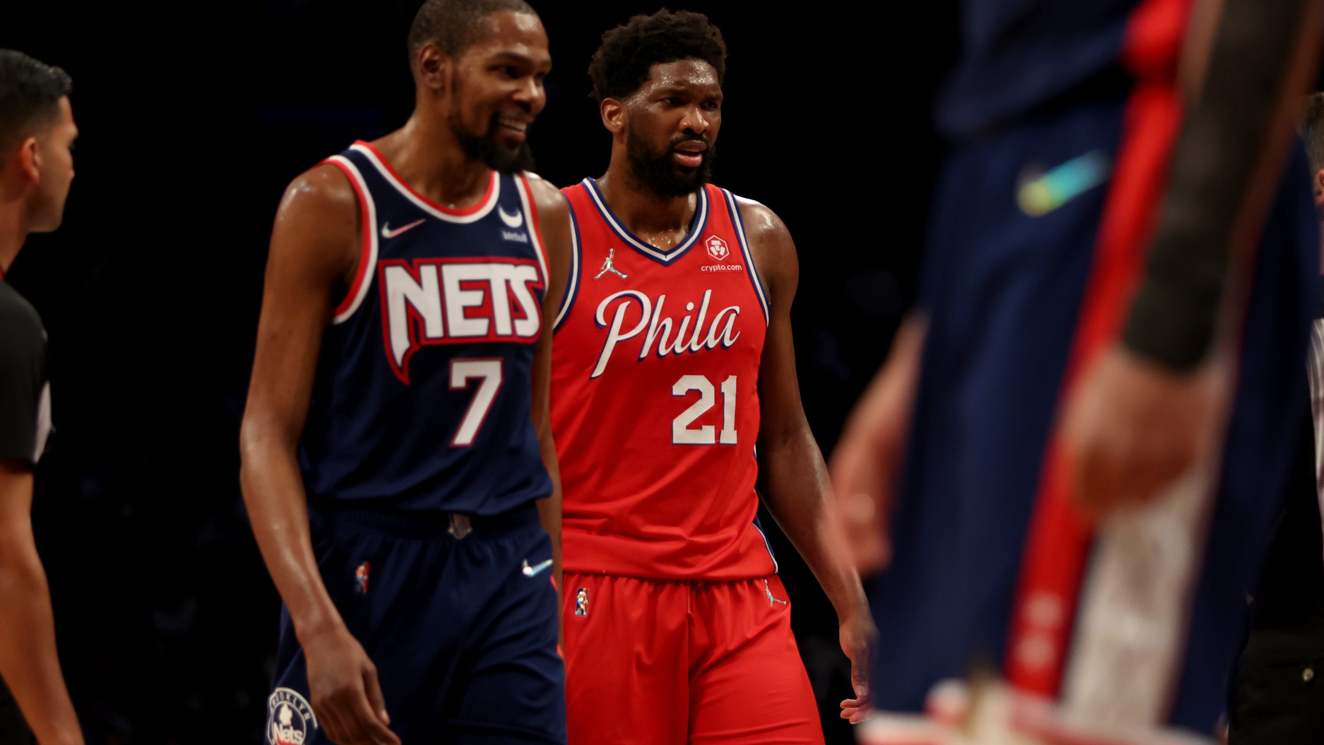 Embiid can't stop laughing at his response to Durant calling out his 'trash' celebration