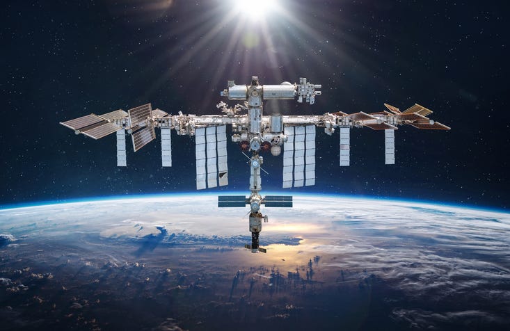 The International Space Station in 2022.
